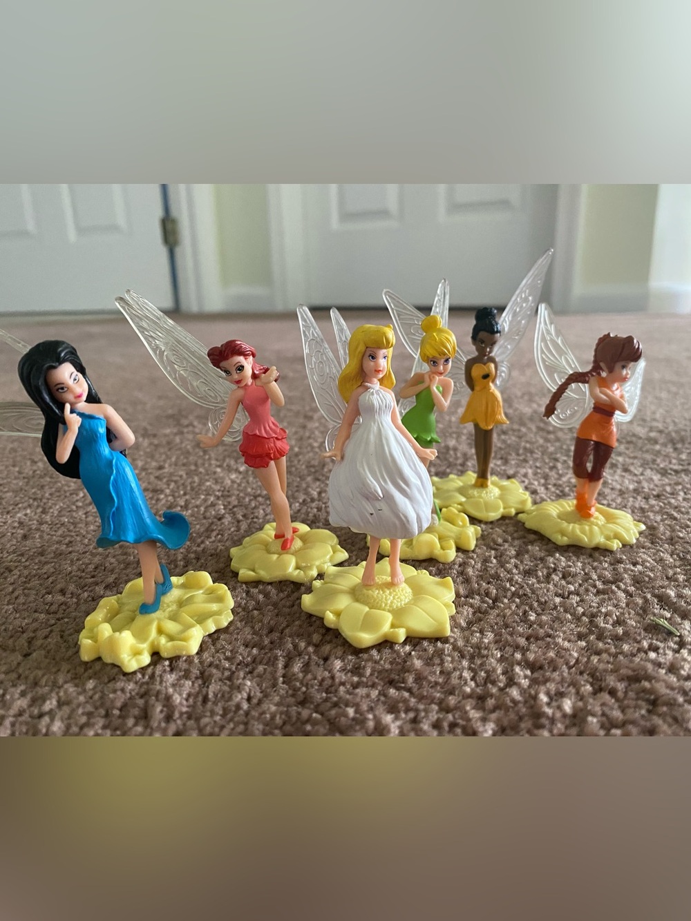 Disney 2008 Fairy Figurine Set of 6.